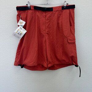 Exofficio Nylon Quick Dry Belted Hiking Shorts w Pockets Womens size 18 NEW